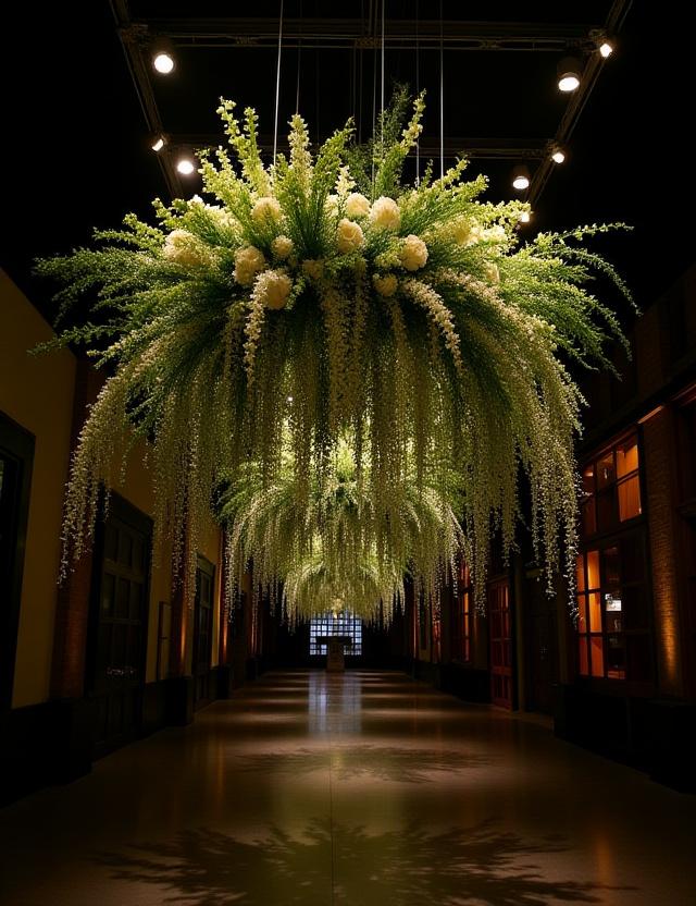 Grand floral installation for a luxury event