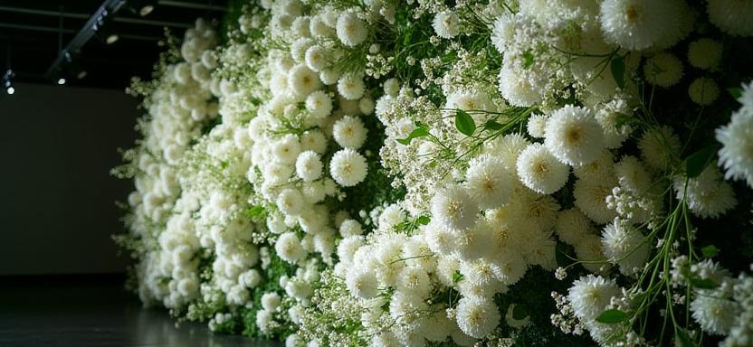 Bespoke event floral backdrop